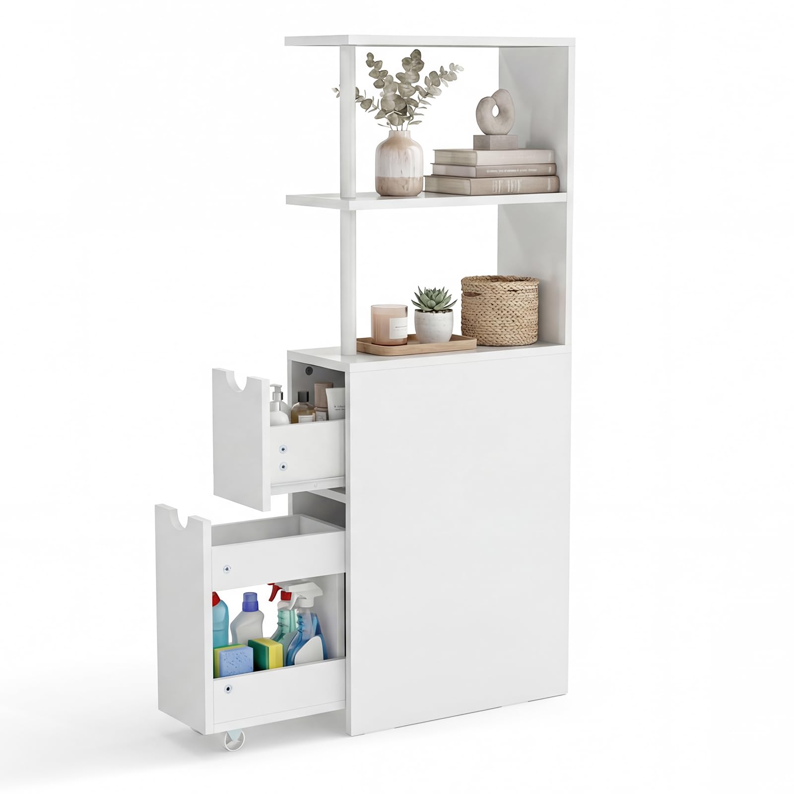 Tangkula Slim Bathroom Storage Cabinet